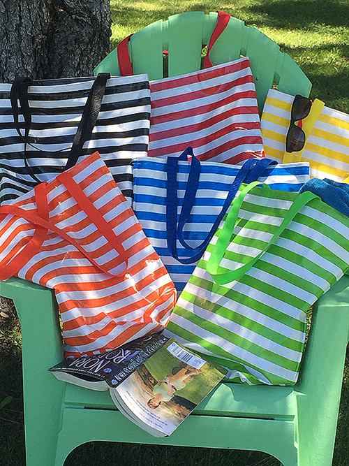 Striped Tote Bags